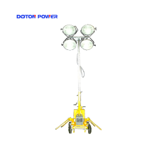 Torre de luz móvil diésel con mástil telescópico